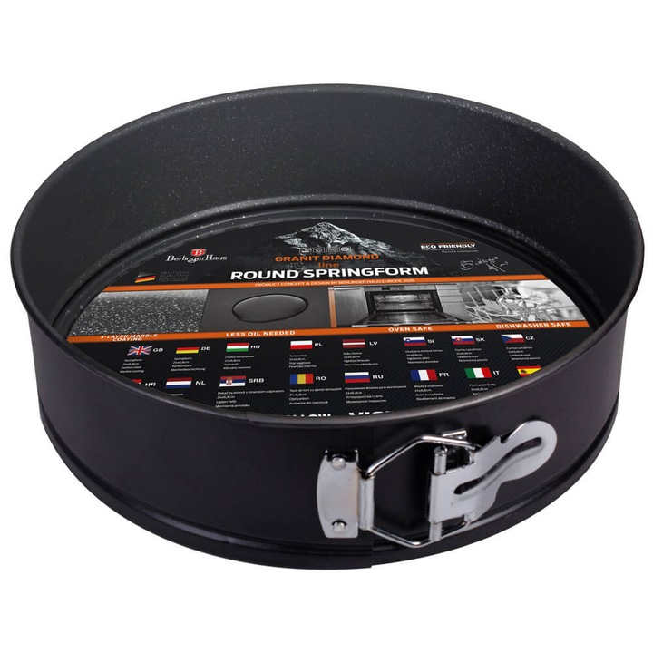 Tava rotunda pentru blat de tort 24 x 6.8 cm Granit Diamond Line Berlinger Haus BH 1142