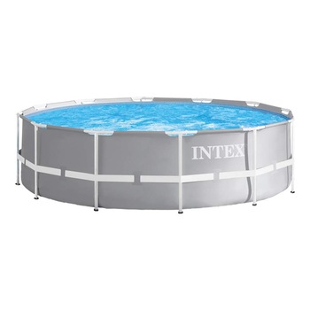 Piscina Intex Prism Ultra Frame, pompa de filtrare, scara si panou protectie inclus, 4.57m x 1.22m Piscina Intex Prism Ultra Frame, pompa de filtrare, scara si panou protectie inclus, 4.57m x 1.22m