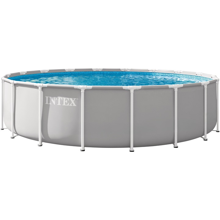 Басейн Intex 26732NP Prism Frame, С филтрираща помпа, стълба и подложка, 5.47 м x 1.22 м