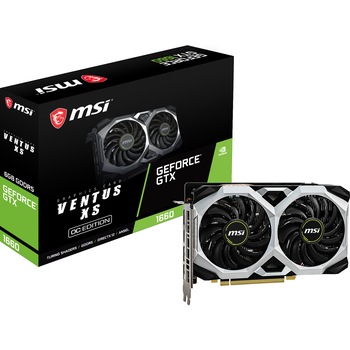 Placa video MSI GeForce GTX 1660 VENTUS XS OC, 6GB GDDR5, 192-bit Placa video MSI GeForce GTX 1660 VENTUS XS OC, 6GB GDDR5, 192-bit