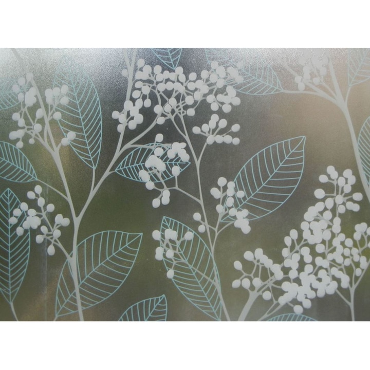 Статичен стикер за прозорец DEKOBAN, Dc-Fix, G55, Прозрачен флорален мотив, 45 cm x 150 cm