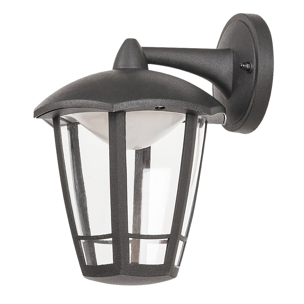 Aplica (felinar) LED integrat pentru exterior Rabalux Sorrento, 8W, IP44, varf jos, Negru