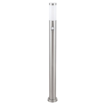 Stalp iluminat exterior Rabalux Inox torch, cu senzor de miscare, E27, 60W, IP44, 110cm, metal/plastic, Alb Stalp iluminat exterior Rabalux Inox torch, cu senzor de miscare, E27, 60W, IP44, 110cm, metal/plastic, Alb