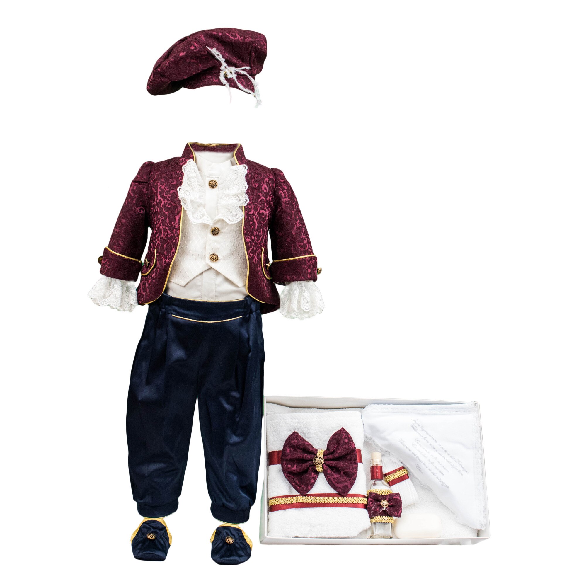 Set botez Regal, doua piese visinii, varsta 0-3 luni