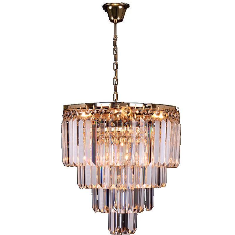 Lustra cristal, auriu, 5xE14, Elmark