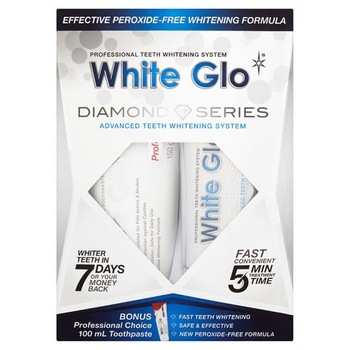 Kit Tratament White Glo Diamond Series, 50 ml + Pasta de dinti White Glo Professional Choice, 100 ml cu mulaj cadou Kit Tratament White Glo Diamond Series, 50 ml + Pasta de dinti White Glo Professional Choice, 100 ml cu mulaj cadou
