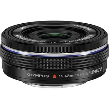 Obiectiv Olympus M.ZUIKO DIGITAL ED 14-42mm 1:3.5-5.6 EZ, negru Obiectiv Olympus M.ZUIKO DIGITAL ED 14-42mm 1:3.5-5.6 EZ, negru