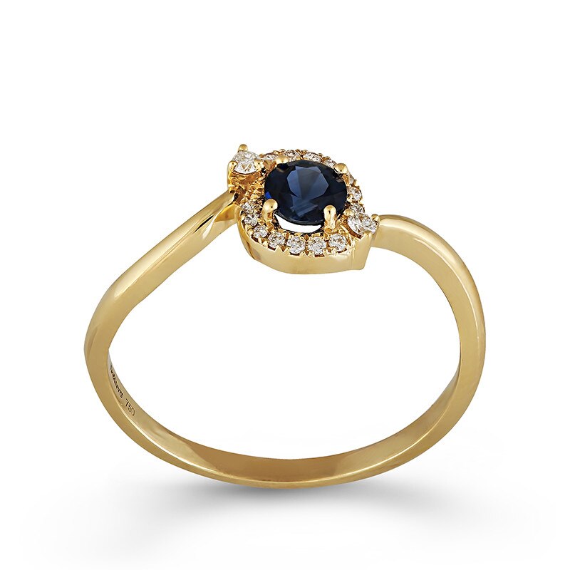 Inel Deruvo Aur 18k Diamante, Safir, 52 R6883LS-Y