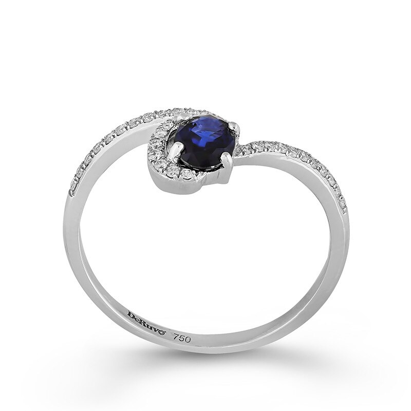 Inel Deruvo Aur 18k Diamante, Safir, 52 R6888SWN-W
