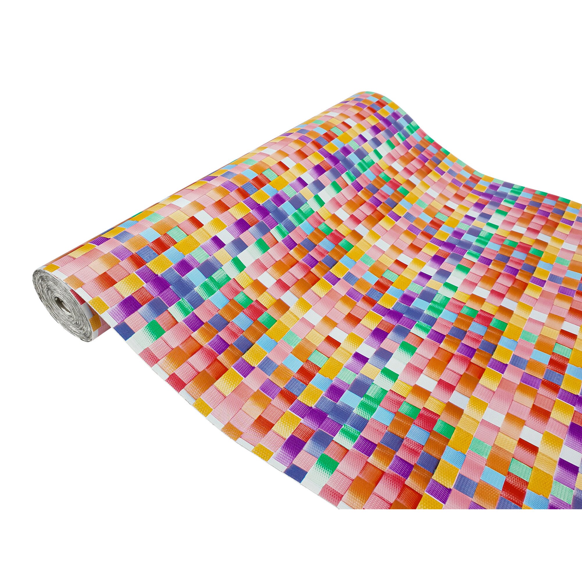 Folie PVC autoadeziva pentru mobilier Gekkofix Rainbow W108, Multicolor, 45x50 cm