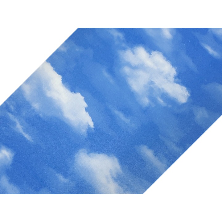 Folie decorativa autoadeziva pentru mobilier, Gekkofix, Albastru/Alb, 45 cm x 50 cm