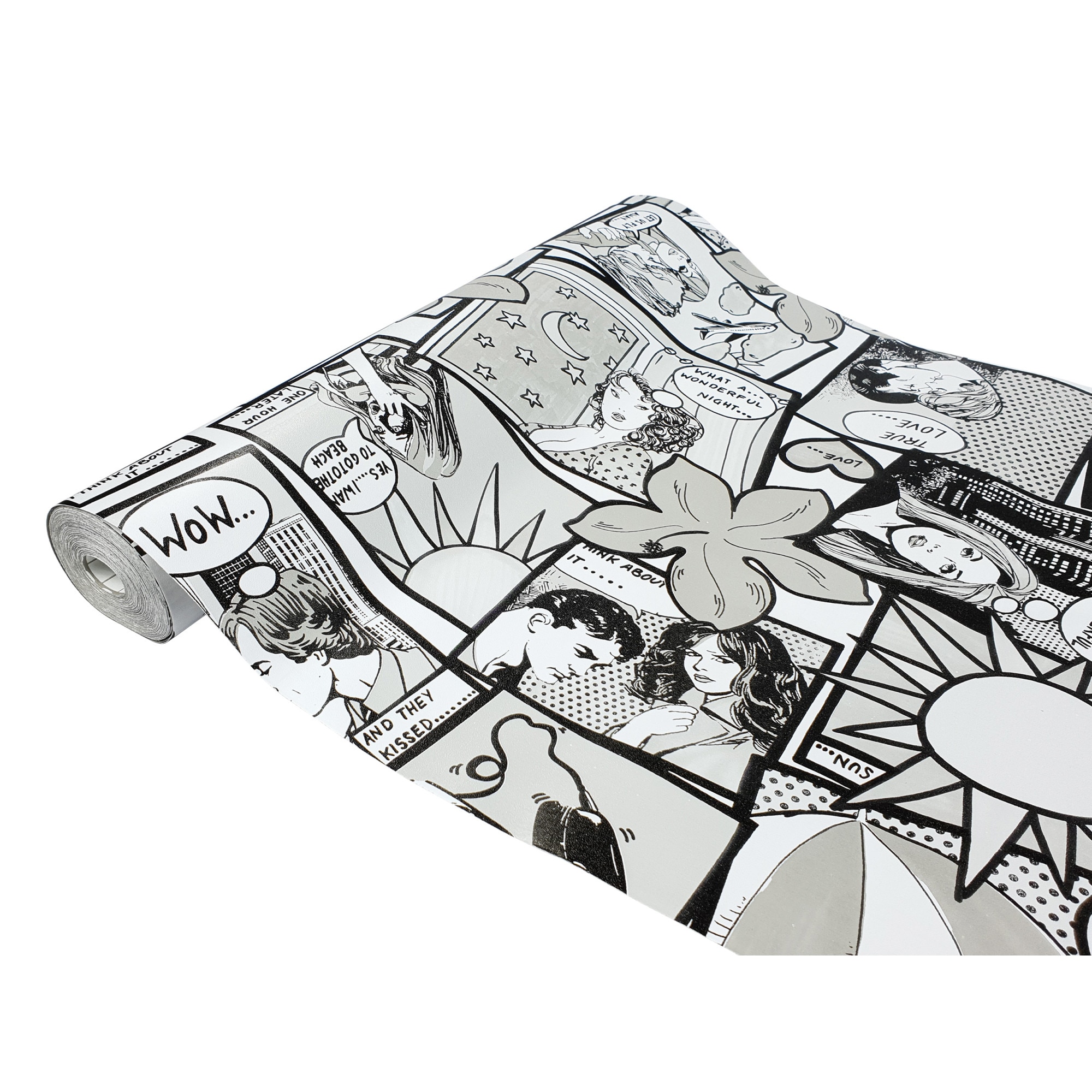 Folie de furnir pentru mobilier adeziv KOMIKS 90x50 W15