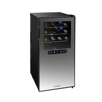 Racitor vin termoelectric dual-zone pentru 32 sticle, Hyundai, HYU VIN 32 DZ, 78L, negru