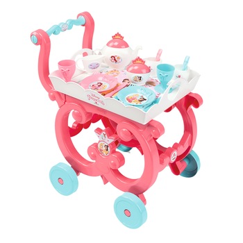 Carucior servire ceai Smoby - Disney Princess, 17 piese Carucior servire ceai Smoby - Disney Princess, 17 piese