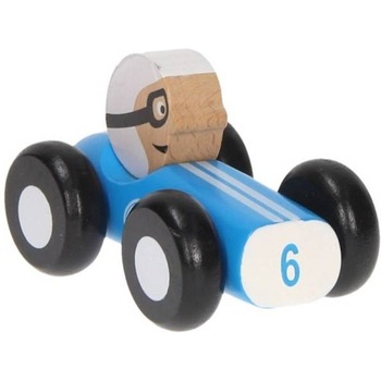 Jucarie din lemn Jouéco, Masina de curse, lungime 10 cm, intr-o cutie de carton, Albastru Jucarie din lemn Jouéco, Masina de curse, lungime 10 cm, intr-o cutie de carton, Albastru