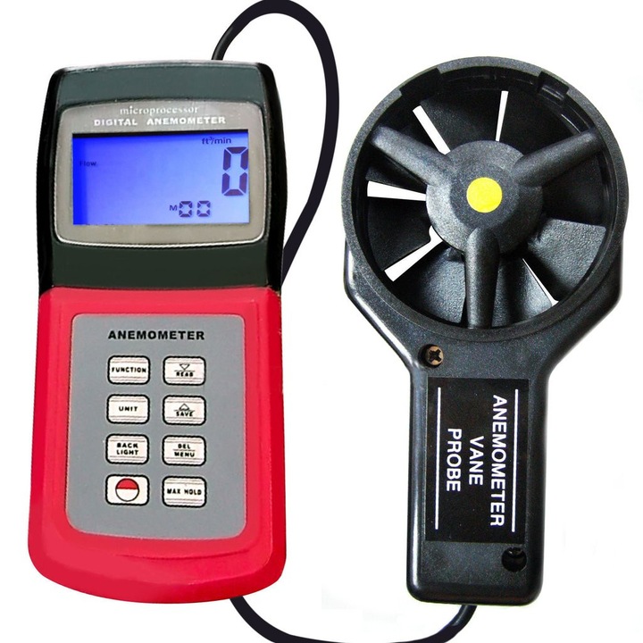 Anemometru si termometru, eTop, Multifunctional, Multicolor