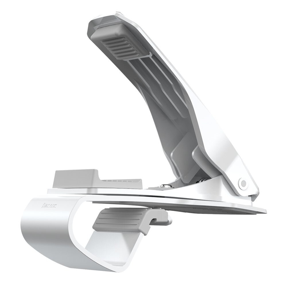 Suport Auto , Baseus Mouth Bracket cu prindere pe bord , compatibil cu device-urile cu marimea intre 3.5 inch - 7 inch , alb