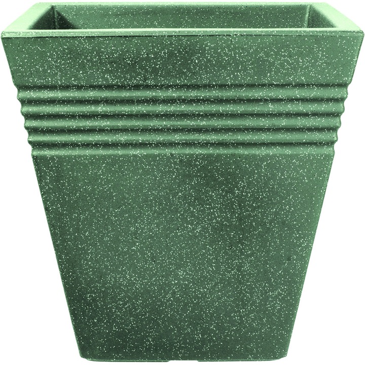 Ghiveci imitatie marmura Keter Piazza Verde 34 cm 18 L