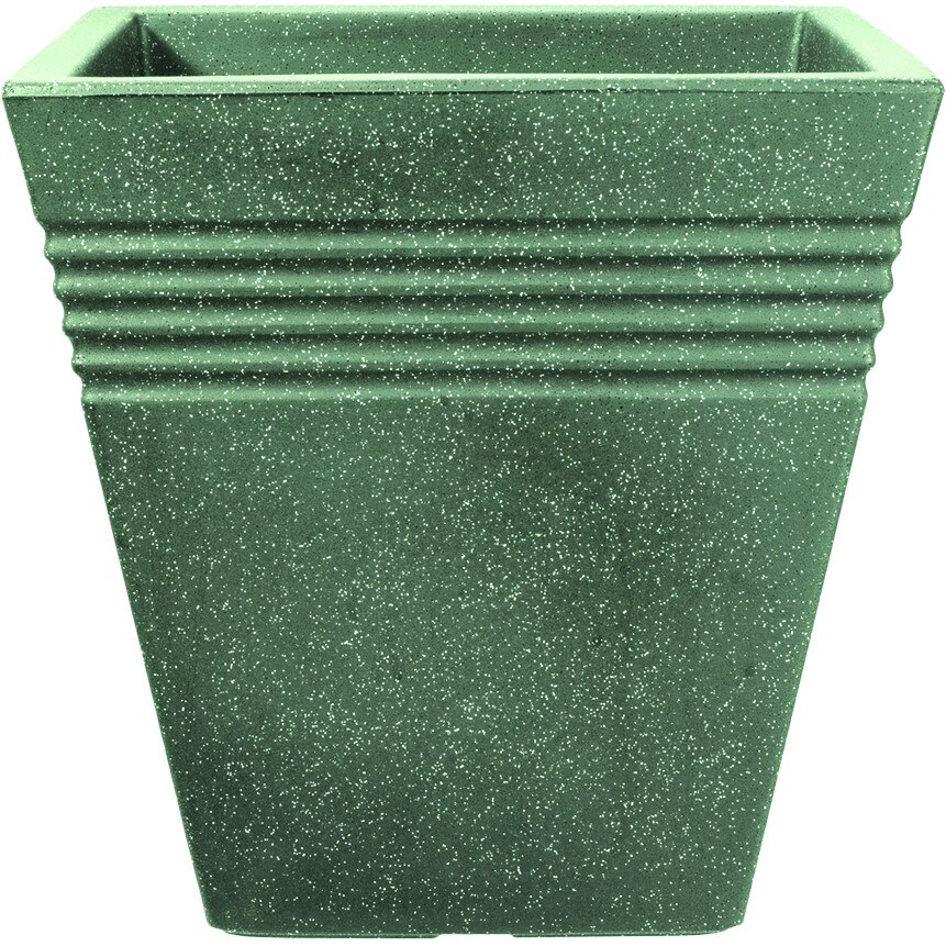 Ghiveci imitatie marmura Keter Piazza Verde 34 cm 18 L