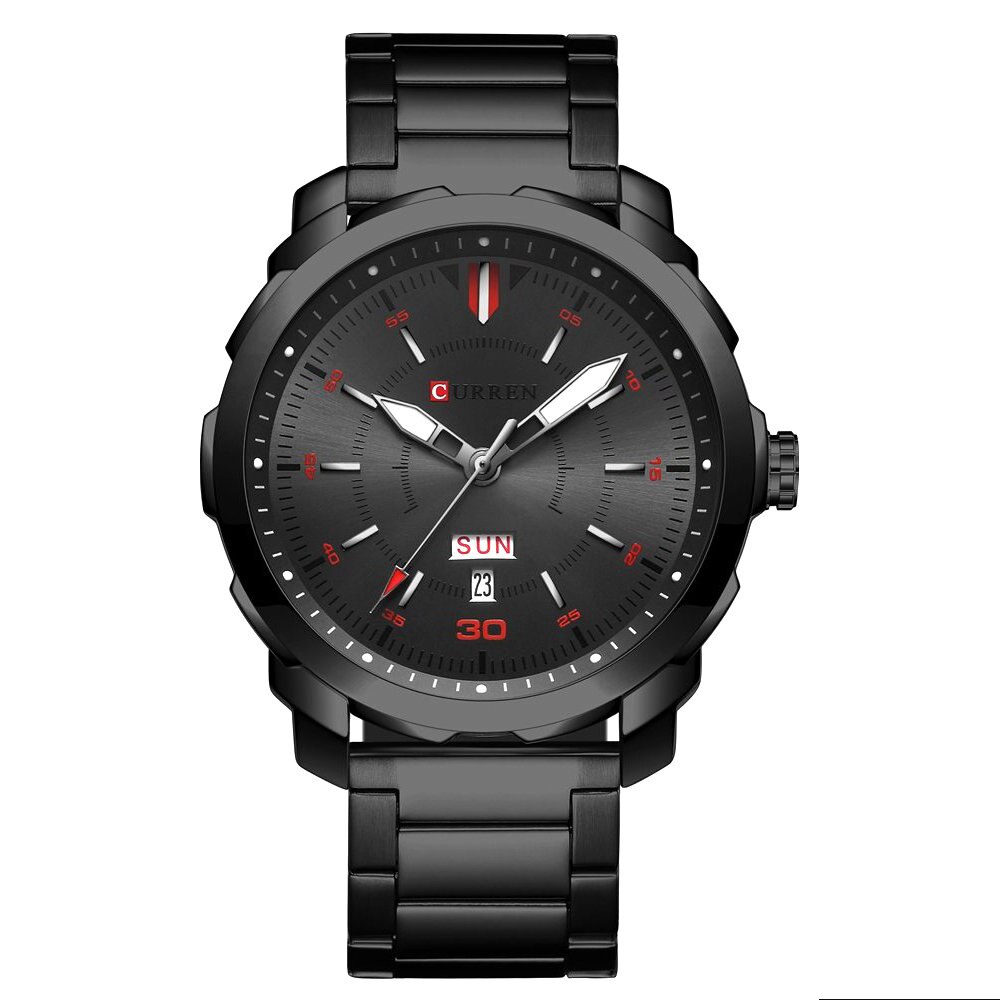 Ceas de mana barbati elegant, negru - Curren - M8266NG