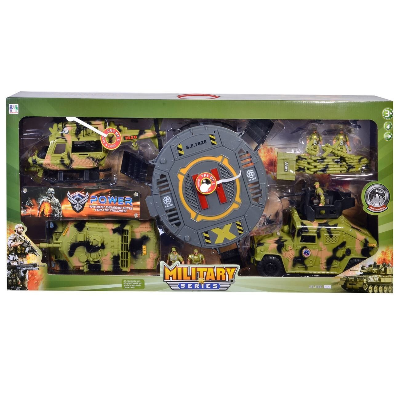 Set miltar, Zola®, include tanc, elicopter, masina de teren