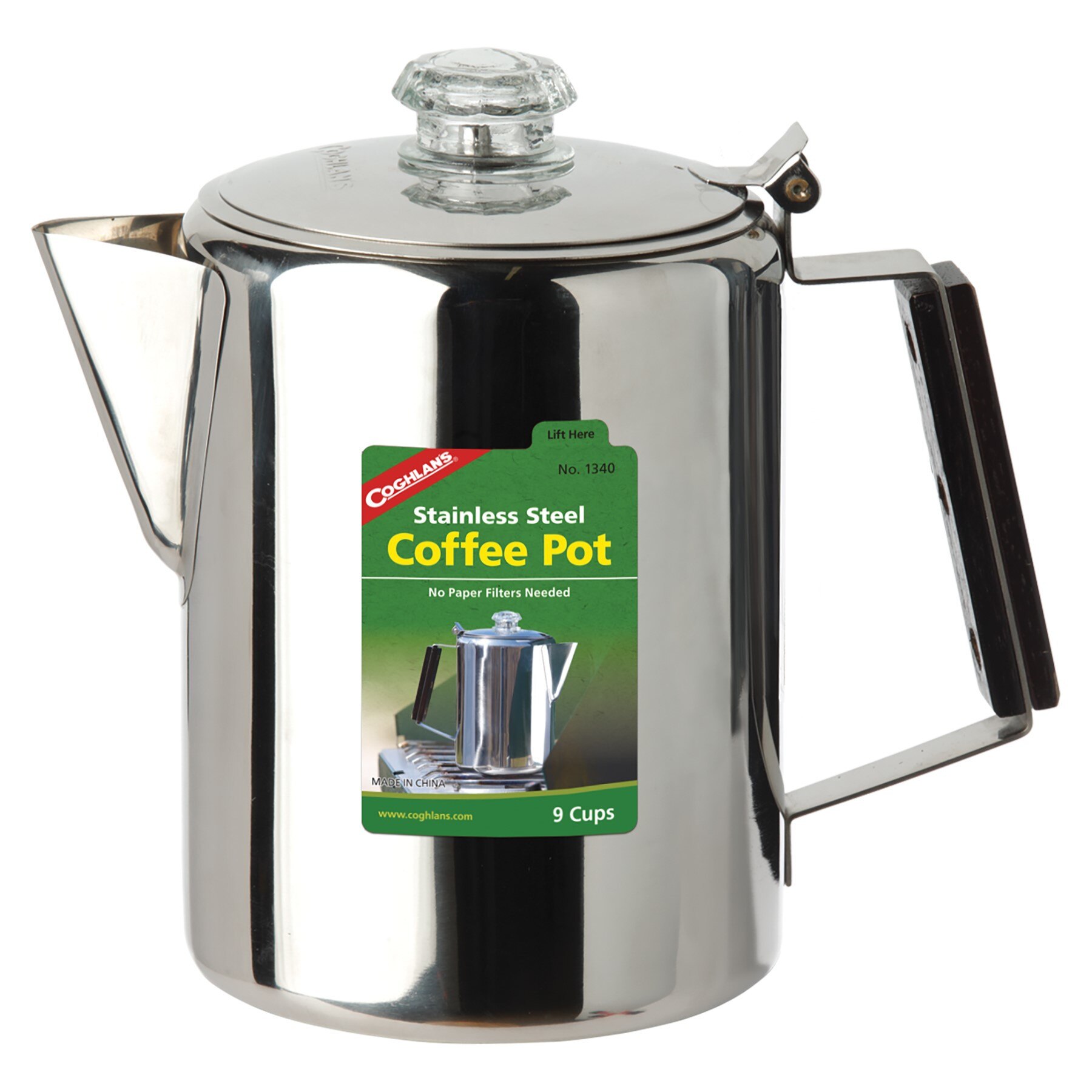 Cafetiera cu filtru de percolare Coghlans pentru 9 cani (900ml)