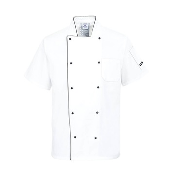 Jacheta Bucatar Aerata, Alba, Marimea 2XL Jacheta Bucatar Aerata, Alba, Marimea 2XL