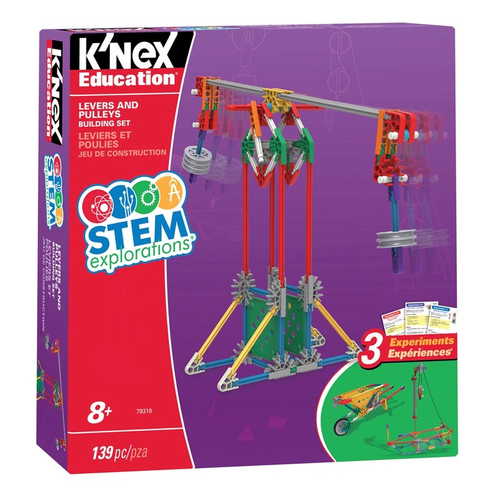 Set de constructie, Knex, 139 piese, Multicolor