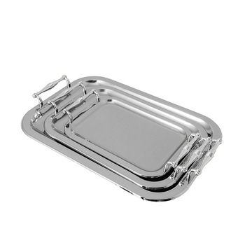 Set 3 tavi inox de dimensiuni diferite, Grunberg - GR316 Set 3 tavi inox de dimensiuni diferite, Grunberg - GR316