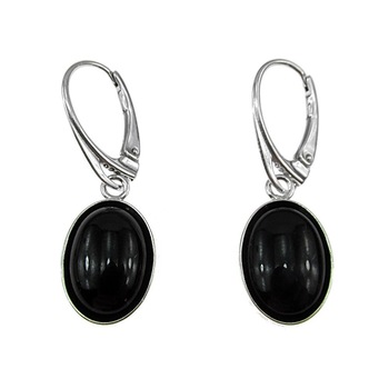 Cercei argint ovali cu onix 14x10 MM, GlamBazaar, 3.3 x 1.2 cm, cu Onix, Negru, tip cercei de argint 925 cu pietre naturale Cercei argint ovali cu onix 14x10 MM, GlamBazaar, 3.3 x 1.2 cm, cu Onix, Negru, tip cercei de argint 925 cu pietre naturale