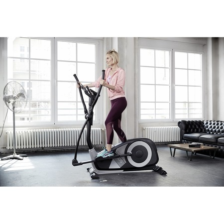 Bicicleta eliptica CETO P Kettler, Greutate volanta 14 kg, Bluetooth, Greutate maxima suportata 130 kg,16 Trepte de rezistenta, 4 profile utilizator