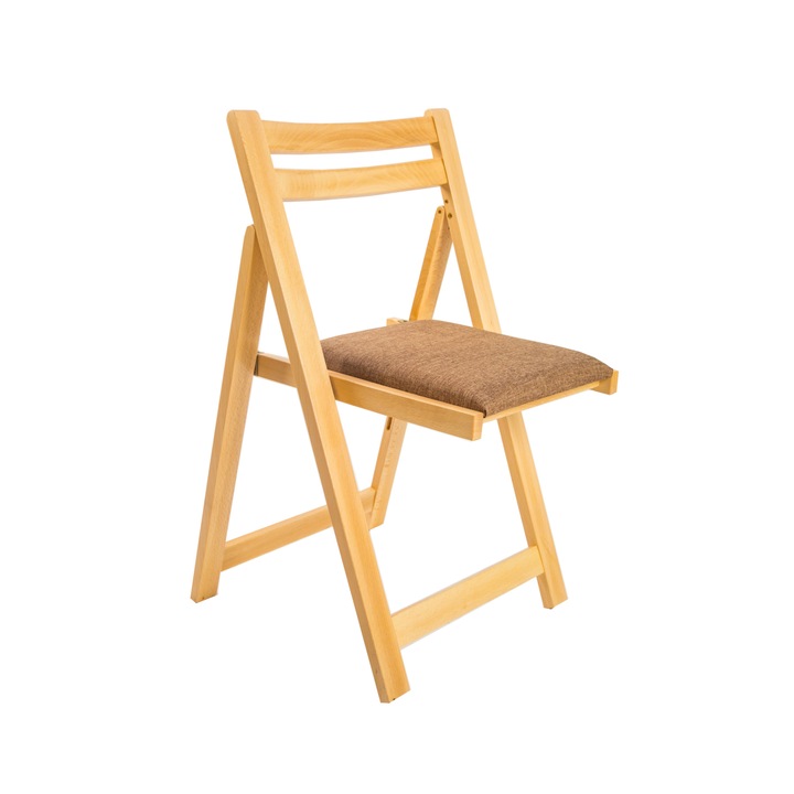 Scaun pliant tapitat Letcomob Pro, culoare natur