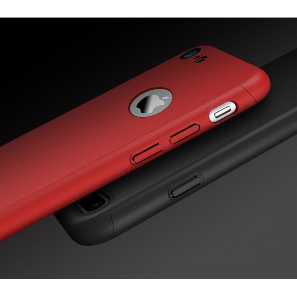 Husa Apple iPhone 7 Flippy Premium Full Cover 360 Rosu/Red+ Folie Cadou