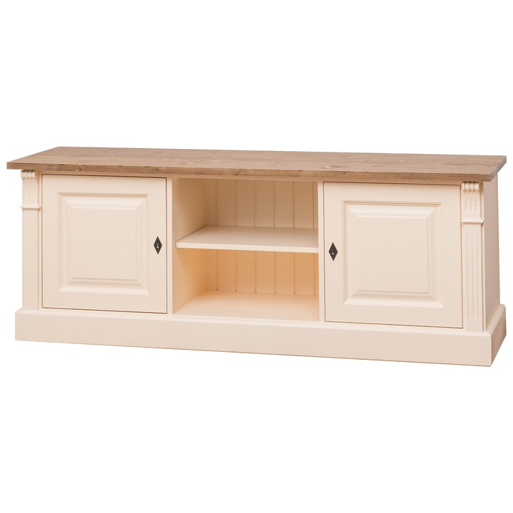 Szel-Mob Komód, 2 ajtó és nyitott polcok, 160 x 46 x 60 cm, Dupla színű