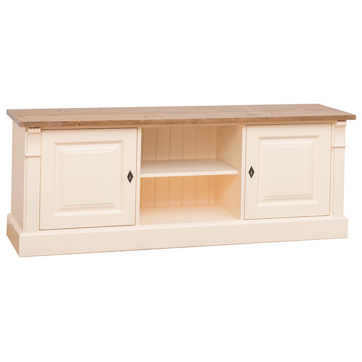 Comoda Szel-Mob 2 usi si rafturi deschise, culoare dublu color, 160x46x60 cm