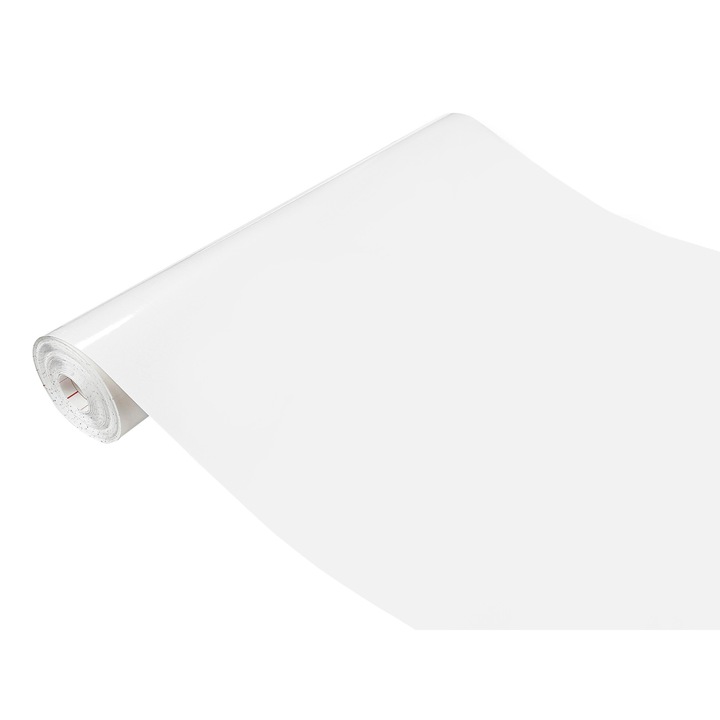 Autocolant pentru mobila alb lucios, 45 x 25 cm, DecoMeister®, F024-045-0025