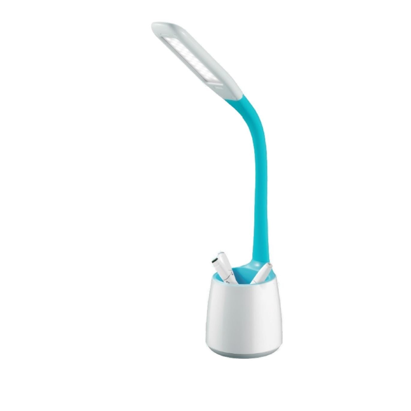 Lampa de birou Platinet PDLJ5 43882 cu organizator de birou, flexibila, 6.5W, 5500K
