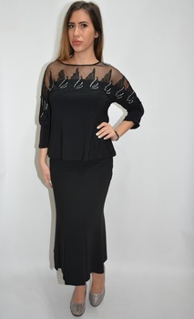 Bluza eleganta office, model deosebit, D&J Exclusive, Negru Bluza eleganta office, model deosebit, D&J Exclusive, Negru