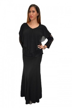 Bluza eleganta din voal cu aplicatii de strasuri, D&J Exclusive, Negru Bluza eleganta din voal cu aplicatii de strasuri, D&J Exclusive, Negru