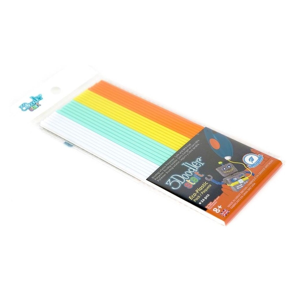 Filament eco pentru stilou , Sunen , 3Doodler , 6x4 bucati ,foc si gheata