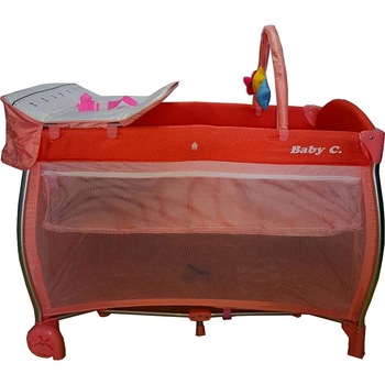 Patut Pliant NOVOKIDS™ Baby C XXL, 110X80 cm, transforabil in Tarc Copii, 2 Niveluri, Masa infasat detasabila, jucarii din plus, geanta transport, Corai Patut Pliant NOVOKIDS™ Baby C XXL, 110X80 cm, transforabil in Tarc Copii, 2 Niveluri, Masa infasat detasabila, jucarii din plus, geanta transport, Corai