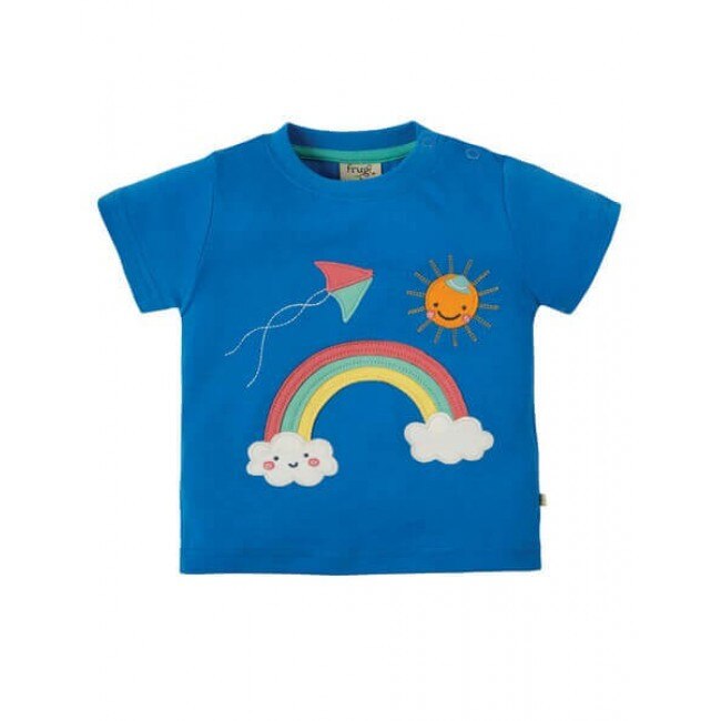 Tricou Little Creature Applique Rainbow Frugi