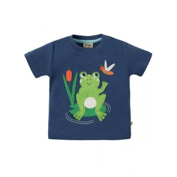 Tricou Little Creature Applique Frog Frugi Tricou Little Creature Applique Frog Frugi