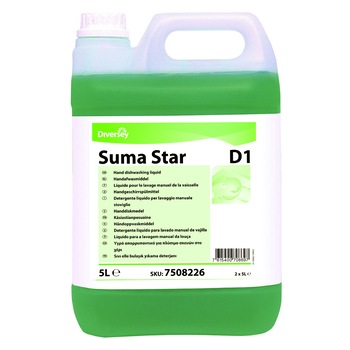 Detergent lichid concentrat, profesional, manual pentru vase Suma Star D1 5L Detergent lichid concentrat, profesional, manual pentru vase Suma Star D1 5L