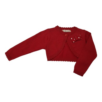 Bolero tricotat ILINCA rosu, 62-68 cm, 3-6 luni Bolero tricotat ILINCA rosu, 62-68 cm, 3-6 luni