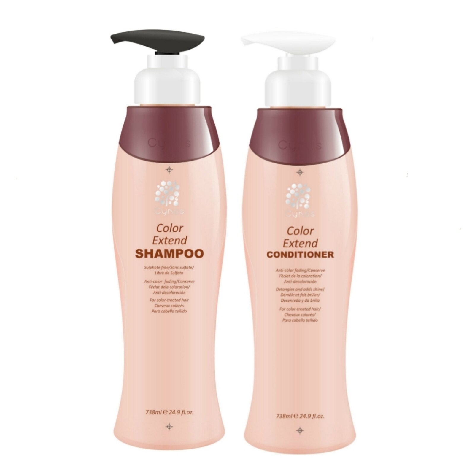 Set Cynos Color Extend pentru par vopsit : Color Extend Shampoo 738 ml + Color Extend Conditioner 738 ml