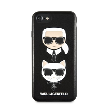 Husa Karl Lagerfeld pentru iPhone SE 2 (2020), Karl & Choupette Collection, Piele Eco, Negru Husa Karl Lagerfeld pentru iPhone SE 2 (2020), Karl & Choupette Collection, Piele Eco, Negru