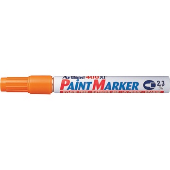 Marker cu vopsea ARTLINE 400XF, corp metalic, varf rotund 2.3mm - portocaliu Marker cu vopsea ARTLINE 400XF, corp metalic, varf rotund 2.3mm - portocaliu