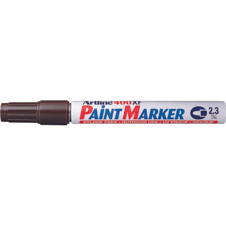 Marker Cu Vopsea Artline 400xf, Corp Metalic, Varf Rotund 2.3mm - Maro