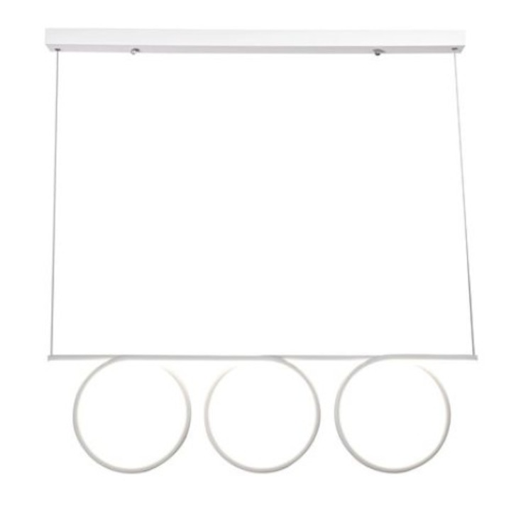 Полилей Rabalux Donatella, LED 60W, Бял/Хром